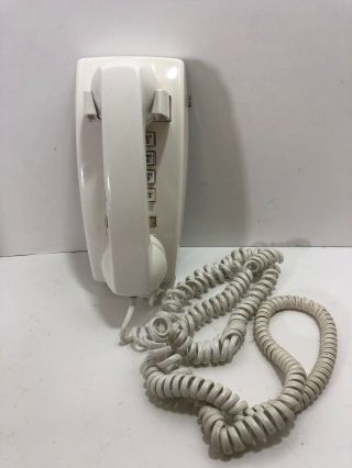 Vintage Retro At&t Wall Mount Push Button Telephone Phone White