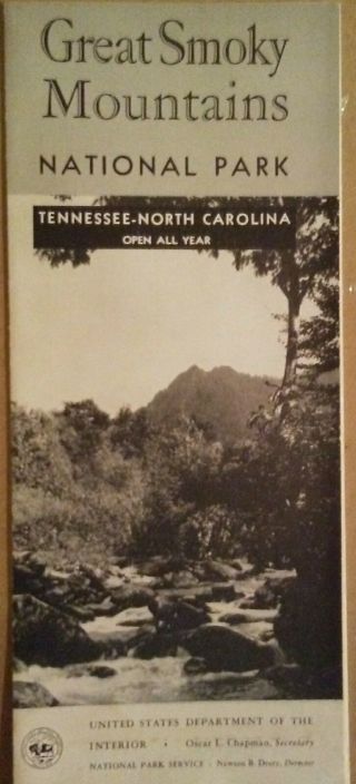 1950 Guidebook And Brochure Great Smoky Mountains National Park Tennessee - North