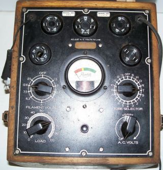 Antique Readrite Model 431 Vacuum Tube Tester,  Wood Case,  Radio Repair,  Steampunk 2