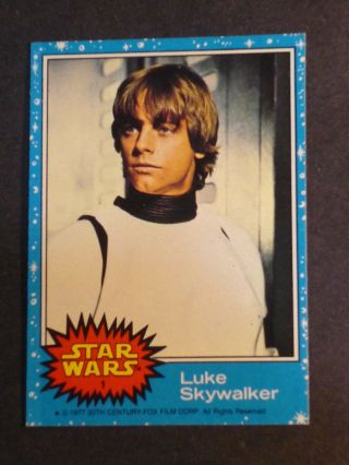 1977 Topps Star Wars Blue Series Complete Set W/ Stickers Nm - Nm/mt
