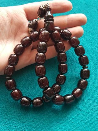Cherry vintage Faturan rosary مسبحة Bakelite Islamic Prayer Beads 88GR misbaha 3