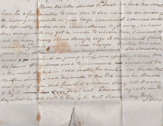 1847 USA Transatlantic Ship Letter Egyptian Famine Content 1/ - script One Dime 4