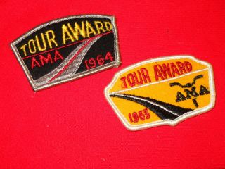 1964 And 1965 Ama American Motorycycle Association Tour Awards Patches