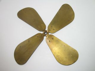 Antique General Electric Brass Fan Blade 16 Inch