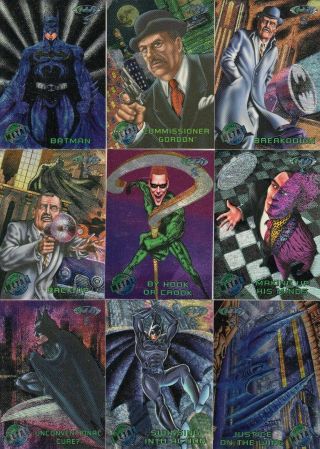Batman Forever Metal - Complete Card Set (100) - 1995 Fleer - Nm