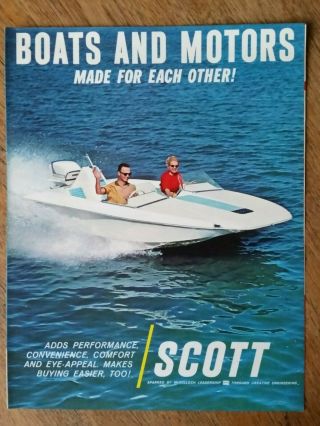 1963 Scott Outboard & Factory Matched Boat Brochure -