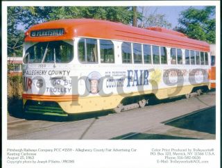 Pittsburgh Railways Company Pcc 1559 - Alleghency County Fair Advertising Car