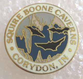 Squire Boone Caverns - Corydon,  Indiana Tourist Travel Souvenir Collector Pin