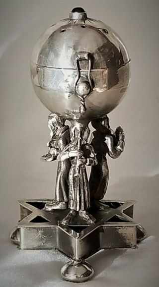 84 Silver Besamim Spice Tower,  Box,  Russian Judaica,  Star David,  Kii Aa 1894,  3,