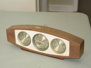 Vintage Airguide Desktop Weather Station Barometer,  Temperature,  And Humidity