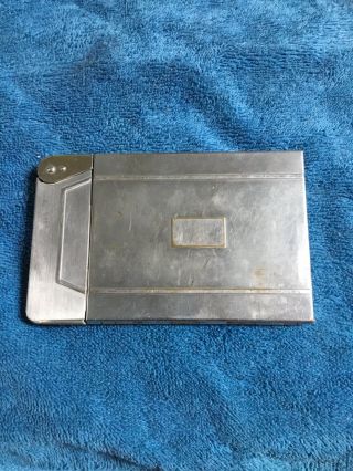 Silver 1930 - 1940 Aladdin Metalfield Ny Cigarette Case With Lighter
