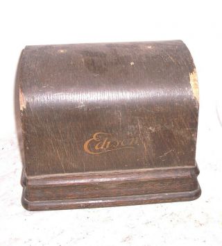 Edison Gem Phonograph Lid,  Model B In Need Of Restoration