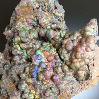 Thai Leklai Turgite Hematite Rainbow Mountain 7 Color Natural Stone Amulet 413g