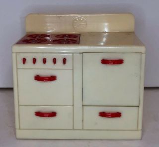 Vintage 1940s Renwal Dollhouse Furniture,  Kitchen Stove No.  K 69 — Euc