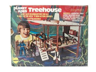 Vintage 1974 Mego Planet Of The Apes Tree House Play - Set - 75 Complete - 71619b