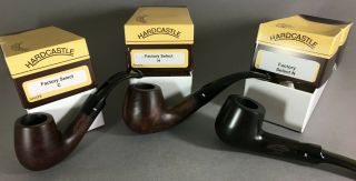 Hardcastle Smoking Pipes X 3 Factory Select C,  H & N