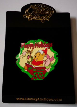 Disney Happy Holidays 2002 Pooh Tigger & Piglet Pin Le 100