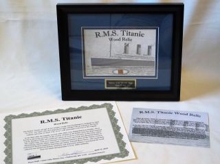 R.  M.  S.  Titanic Wood Relic Framed Display Historic Authentic Rare Piece Unique