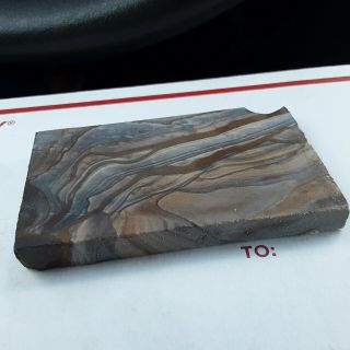 Biggs Picture Jasper Blue Biggs Lapidary Polished Old Display Piece