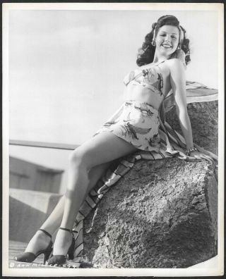 Tap Dancing Pin - Up Bathing Beauty Ann Miller Vintage 1945 Photograph Tad Gillum