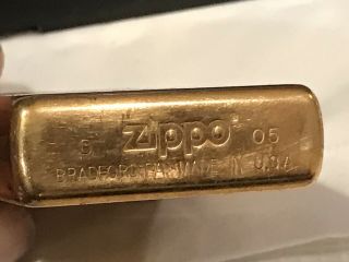 Vintage Brass Gold ZIPPO Steal Your Face Grateful Dead Lighter Deadhead Warf Rat 7