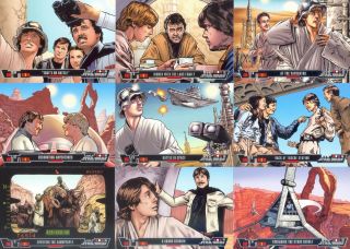 Star Wars Illustrated 2013 Topps Complete Base Card Set Of 100
