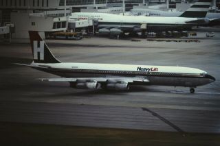 Photo Slide - Hong Kong Kai Tak Airport - Heavylift B707 - 351c 1990 Hkg