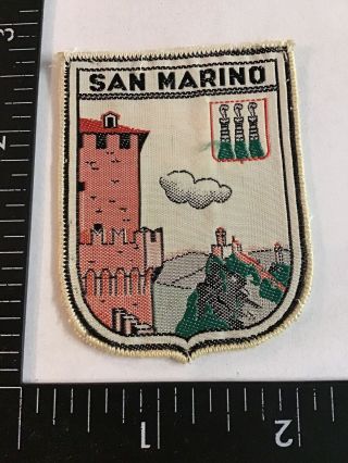 Vtg San Marino Italy Travel Souvenir Sew - On Cloth Patch Badge Emblem