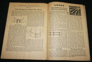 Magic/Handcuff/Escape Artist Lock Picking vintage book Johnson Smith & Co 1930s 5