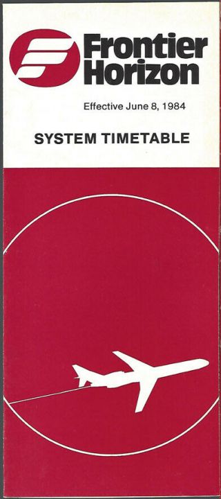 Frontier Horizon System Timetable 6/8/84 [9071]