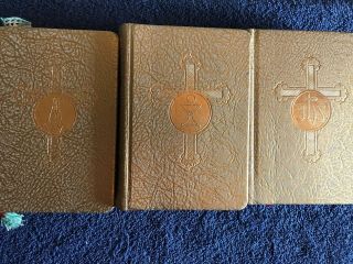 1959 Vintage Three Volume Gold Library of Catholic Devotion Prayer Books 5