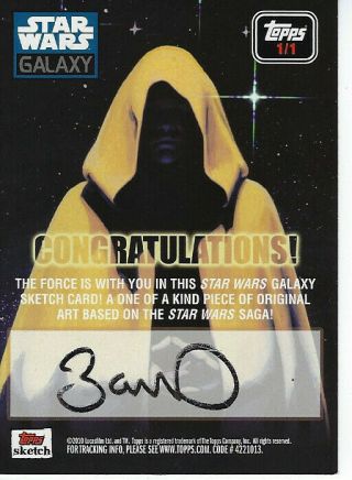 Star Wars Galaxy 6 sketch card by Jonathan D.  Gordon 2