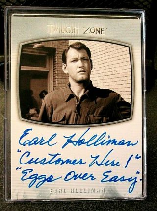 2019 Twilight Zone Serling Edition Autograph Earl Holliman A1 - 7 In Hard Case