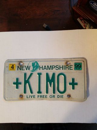 1999 Hampshire " Old Man Of The Mountain " Vanity License Plate (, Kimo, )