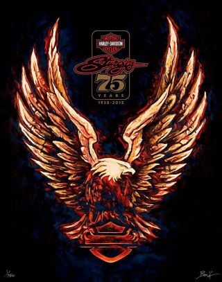 Sturgis 75th Anniversary Harley Davidson Art Limited Edition Print Mathew Hintz