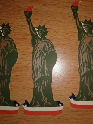 6 Vintage Dennison Statue Of Liberty Cut Outs 1920 