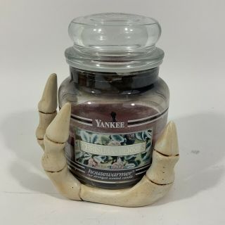 2011 Yankee Candle Boney Bunch Skeleton Hand Halloween Candle Jar Holder Coaster 5