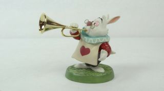 Disney WDCC 1230074 Alice in Wonderland White Rabbit: Royal Fanfare w/COA 3