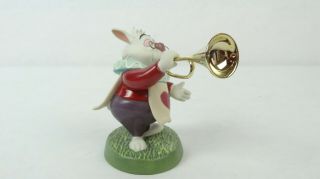 Disney WDCC 1230074 Alice in Wonderland White Rabbit: Royal Fanfare w/COA 4
