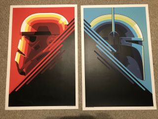 Craig Drake Star Wars Prints - Bounty Hunter & Stormtrooper (both 1 Of 250)