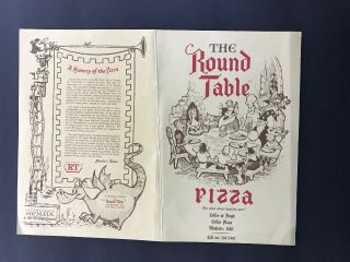Round Table Pizza Vintage Menu Modesto California Floyd Coffee 1960 