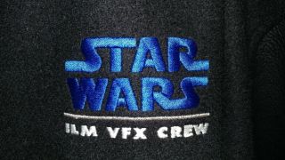 ILM VFX CREW JACKET STAR WARS Phantom Menace.  heavy wool & leather XL CAST CREW 2