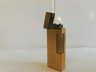 Dunhill Rollagas Rollalite Lighter Gold Made In Switzerland