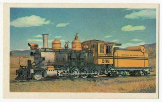 Denver & Rio Grande Western Railroad No.  268 2 - 8 - 0 Steam Locomotive