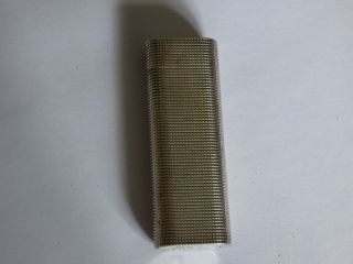 Cartier 7cm Oval Lighter - Silver Plated - Diamond Point Design 2