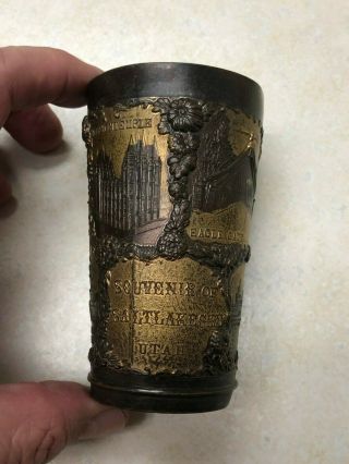 Old Salt Lake City,  Utah,  Souvenir Cup,  Temple,  Brigham Young