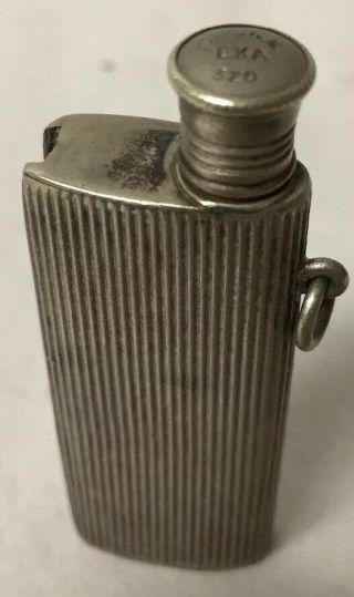 Vintage Alpacca Silver Pocket Striker Lighter Fob Chatelaine