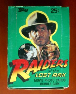 1981 Topps Raiders Of The Lost Ark Trading Cards Box Of (36) Packs