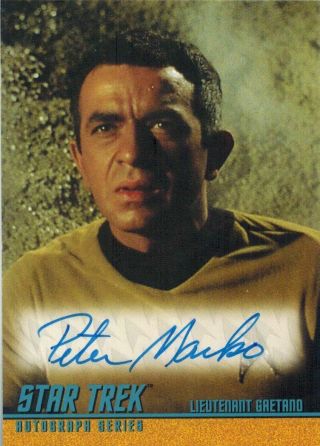 The Quotable Star Trek Tos: Autograph / Auto Of Peter Marko As Lte Gaetano A96
