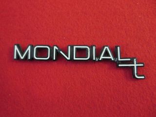 Ferrari Mondial T Badge Emblem Logo Script - Rare